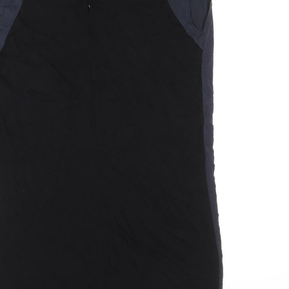 Warehouse Womens Blue Cupro T-Shirt Dress Size 12 V-Neck Pullover