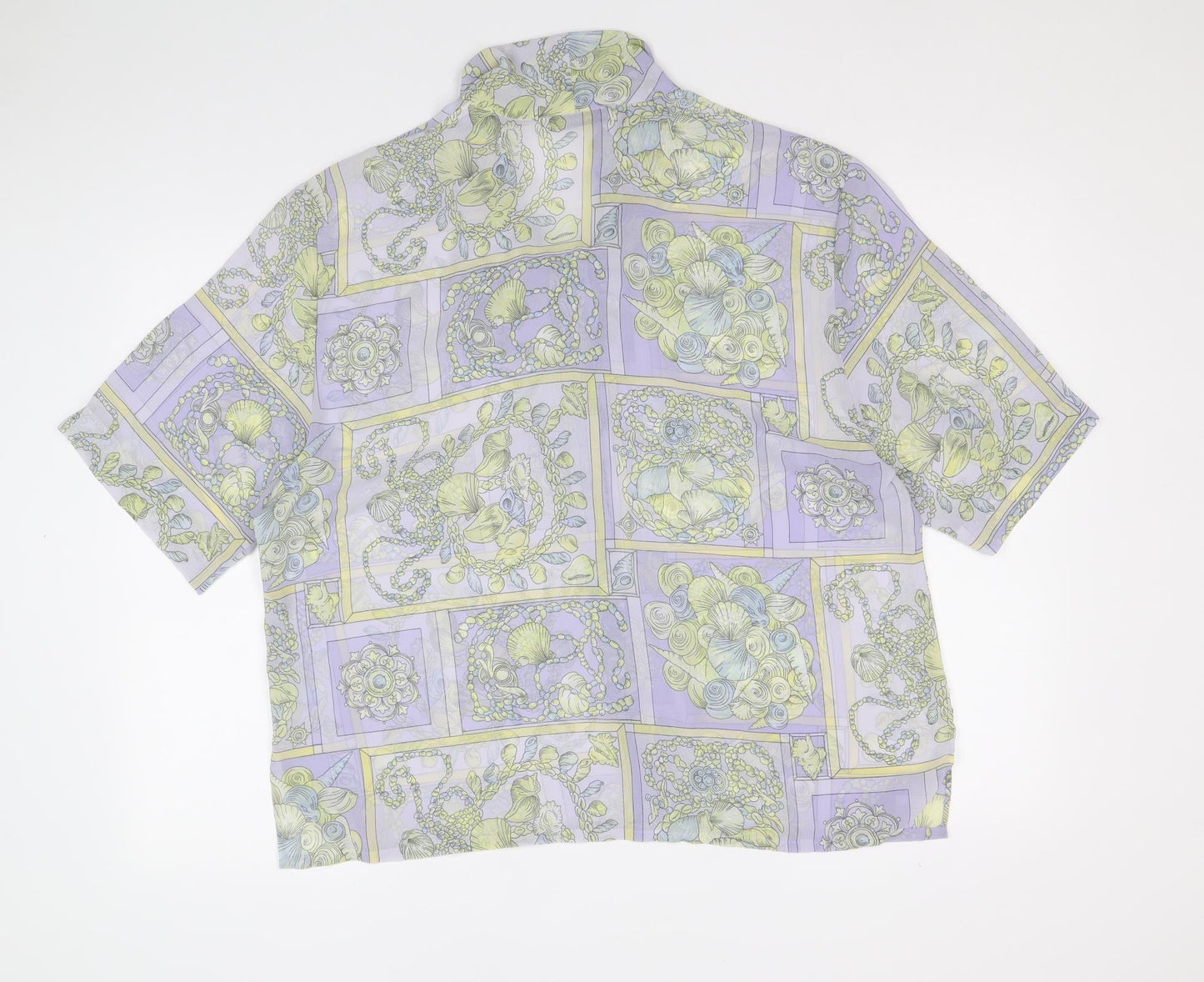 Hardob Womens Multicoloured Geometric Polyester Basic Blouse Size 16 V-Neck