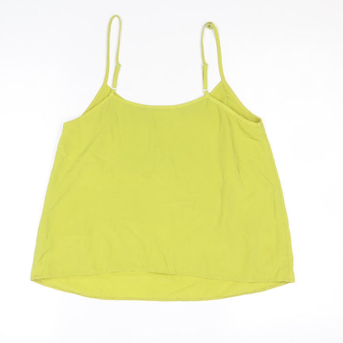 Miss Selfridge Womens Green Polyester Camisole Tank Size 10 Round Neck