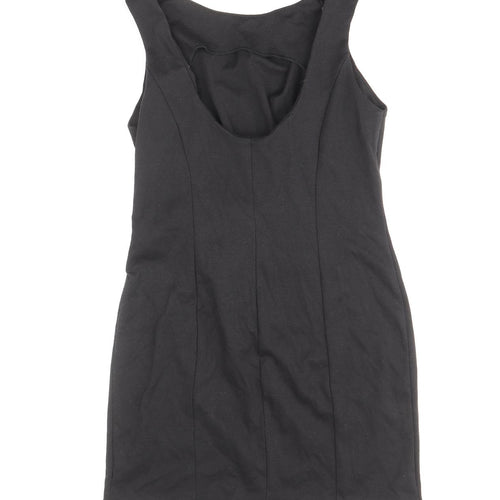 New Look Womens Black Polyester A-Line Size 10 Round Neck Pullover