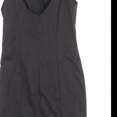 New Look Womens Black Polyester A-Line Size 10 Round Neck Pullover