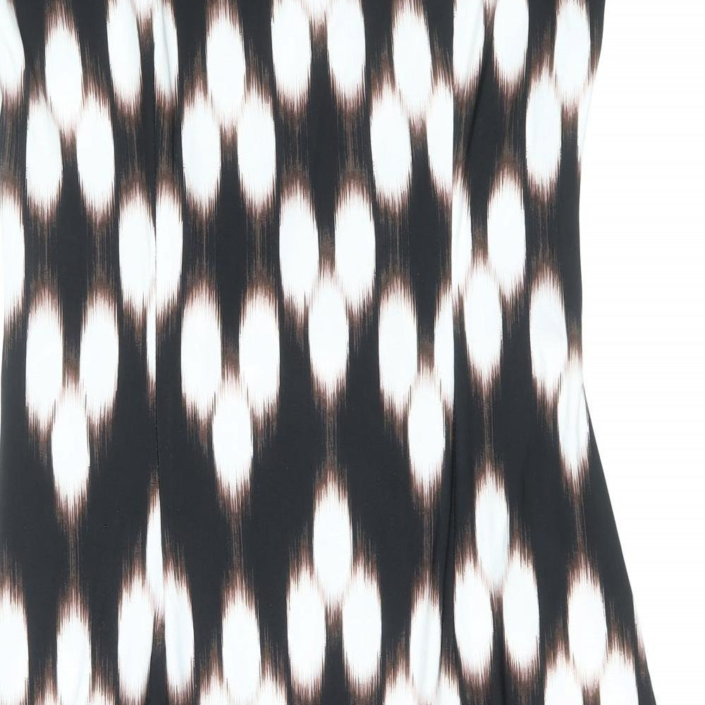 Marks and Spencer Womens Multicoloured Geometric Polyester A-Line Size 16 Round Neck Pullover