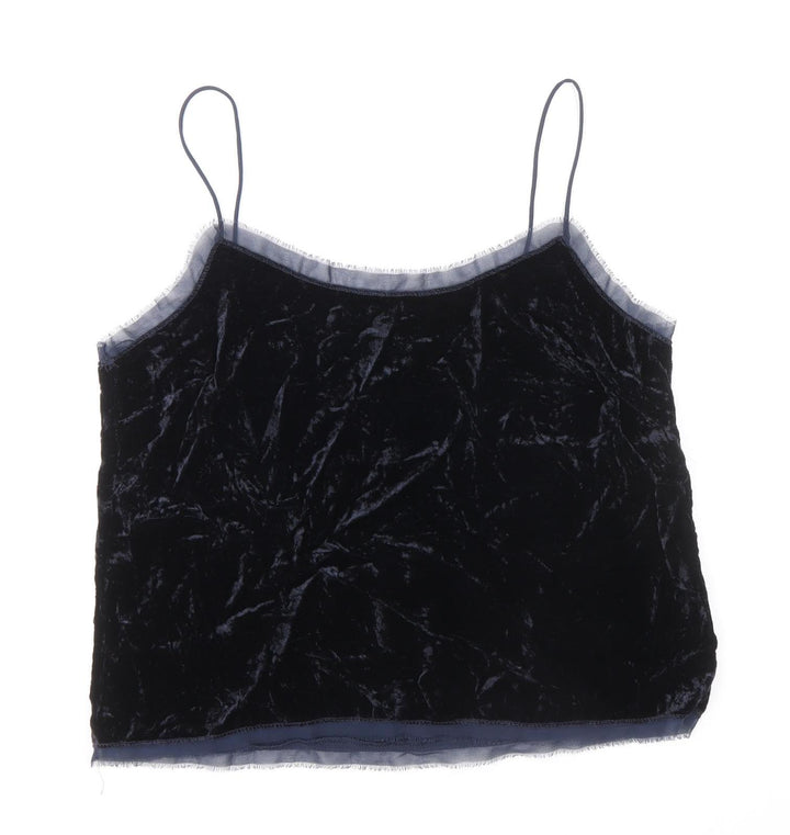H&M Womens Black Viscose Basic Tank Size 12 Round Neck