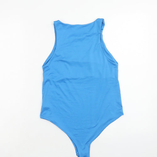 Dunnes Stores Womens Blue Polyester Bodysuit One-Piece Size S Snap