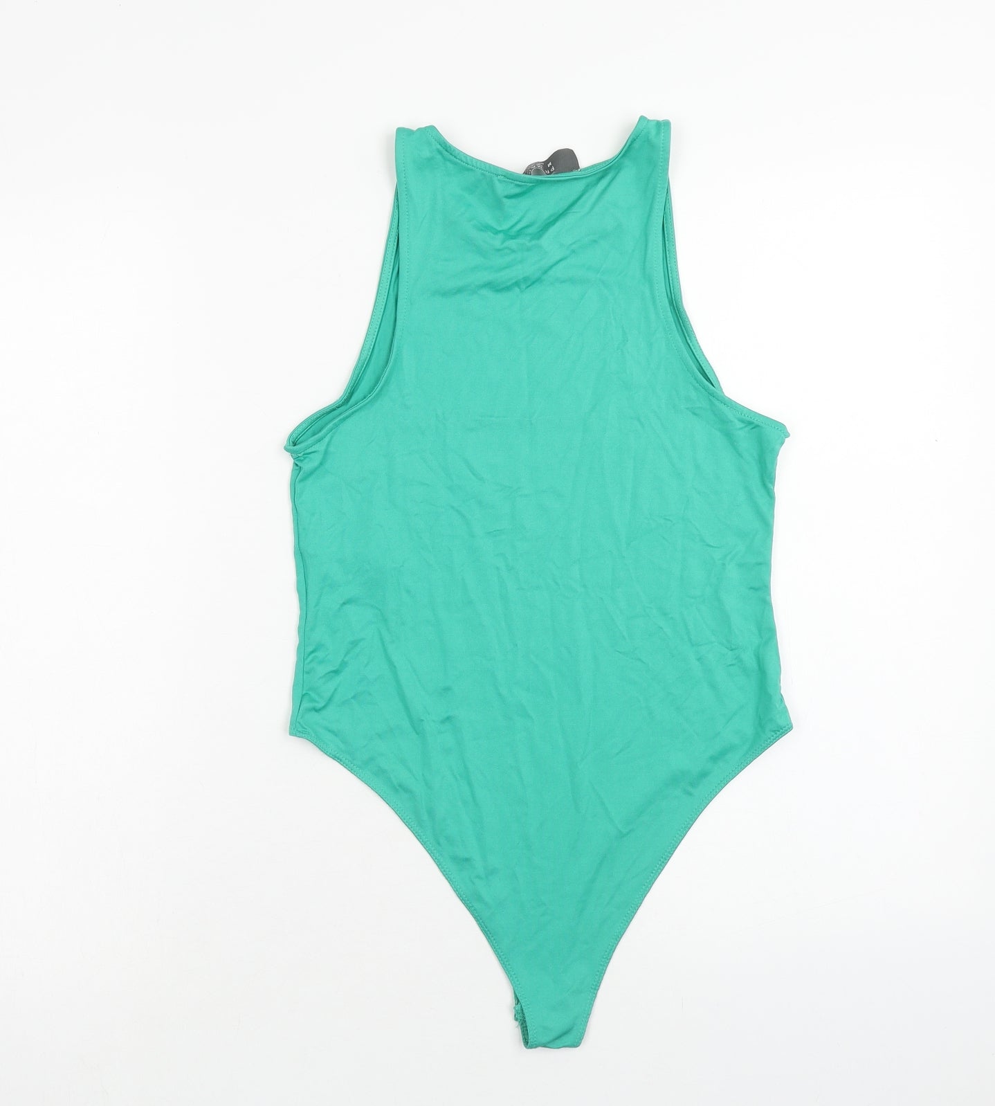 Primark Womens Green Polyester Bodysuit One-Piece Size M Snap