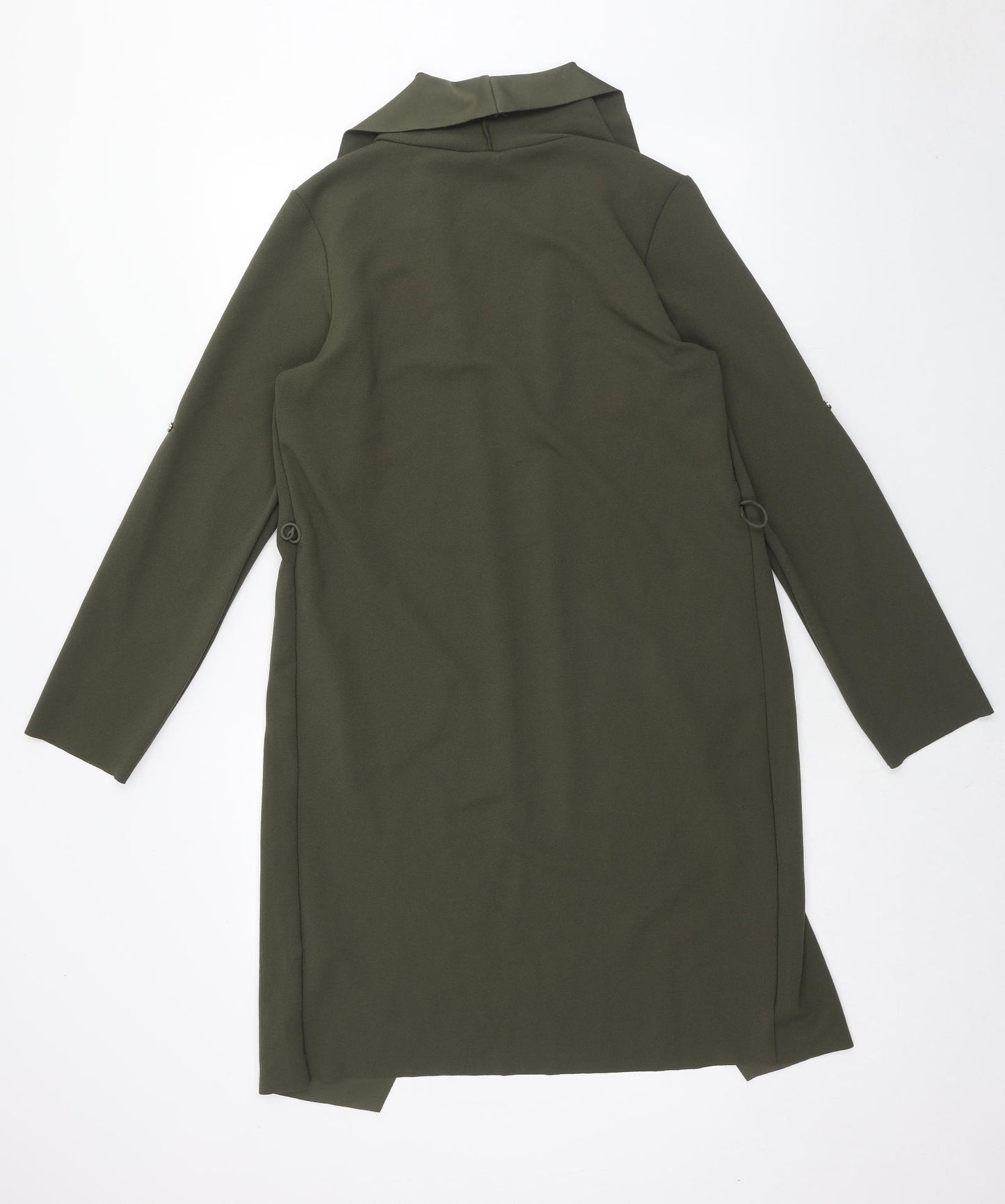 Body + Flirt Womens Green Overcoat Coat Size M