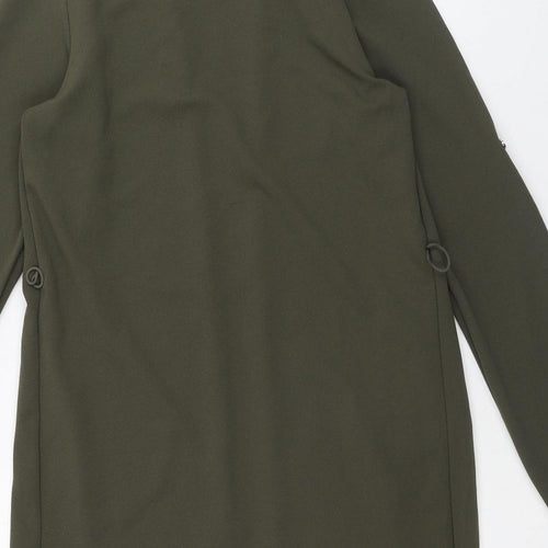 Body + Flirt Womens Green Overcoat Coat Size M