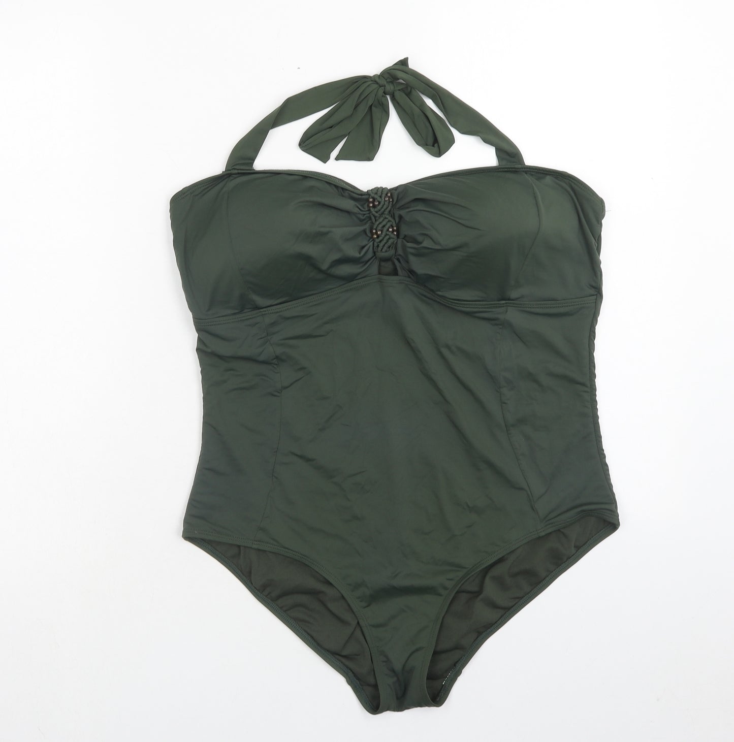 Peacocks Womens Green Polyamide One Piece Size 14