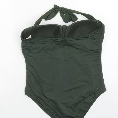 Peacocks Womens Green Polyamide One Piece Size 14