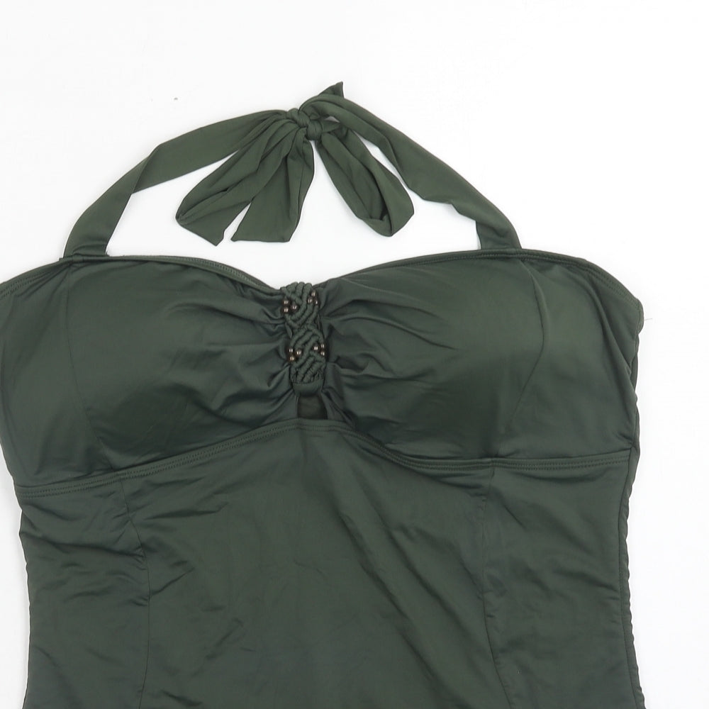 Peacocks Womens Green Polyamide One Piece Size 14