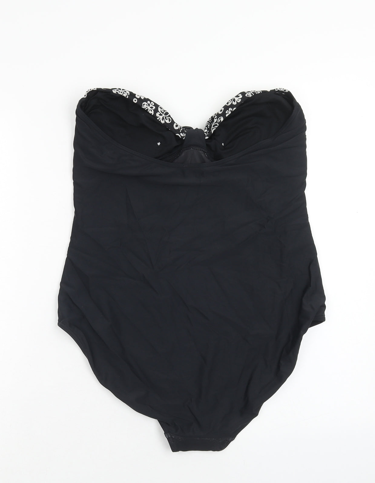 George Womens Black Geometric Polyamide One Piece Size 16