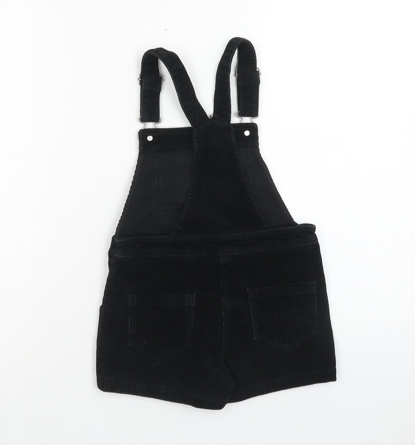 NEXT Girls Black Cotton Dungaree One-Piece Size 6 Years Button