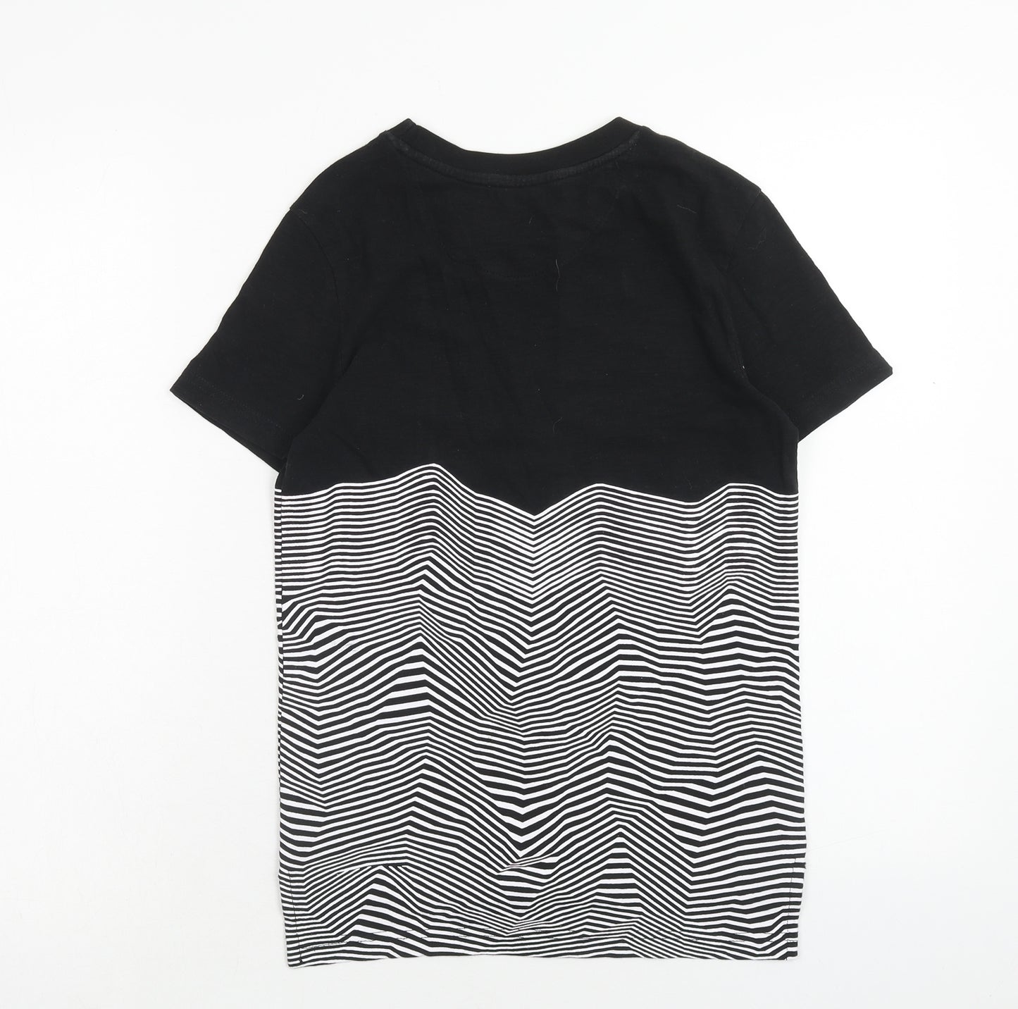 Nutmeg Boys Black Cotton Basic T-Shirt Size 10-11 Years Round Neck Pullover - Never Give Up