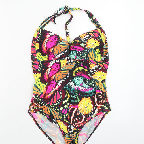 TU Womens Multicoloured Geometric Polyamide One Piece Size 14