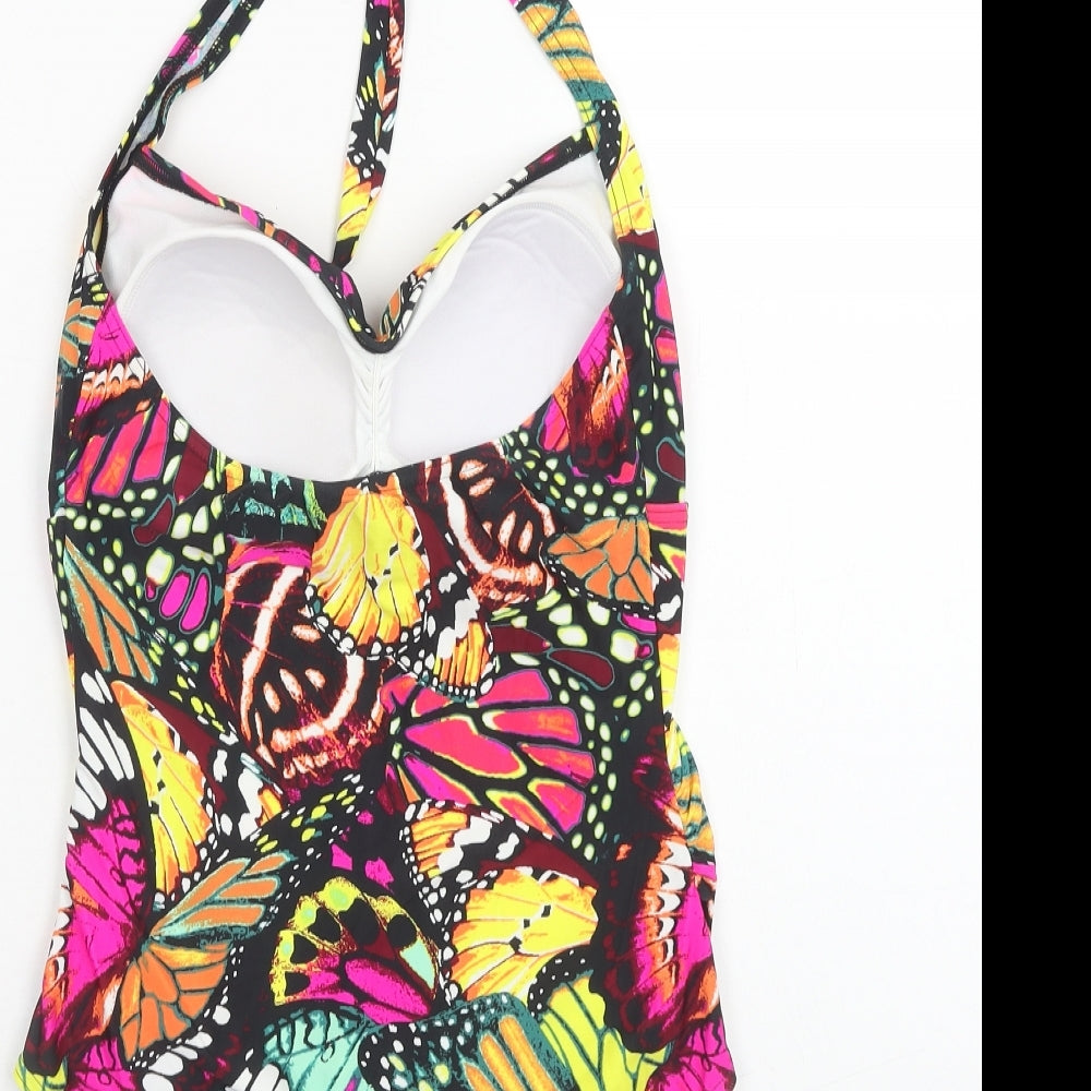 TU Womens Multicoloured Geometric Polyamide One Piece Size 14