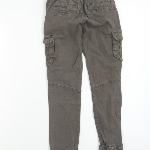 TU Boys Green Cotton Jogger Trousers Size 8 Years Regular Zip