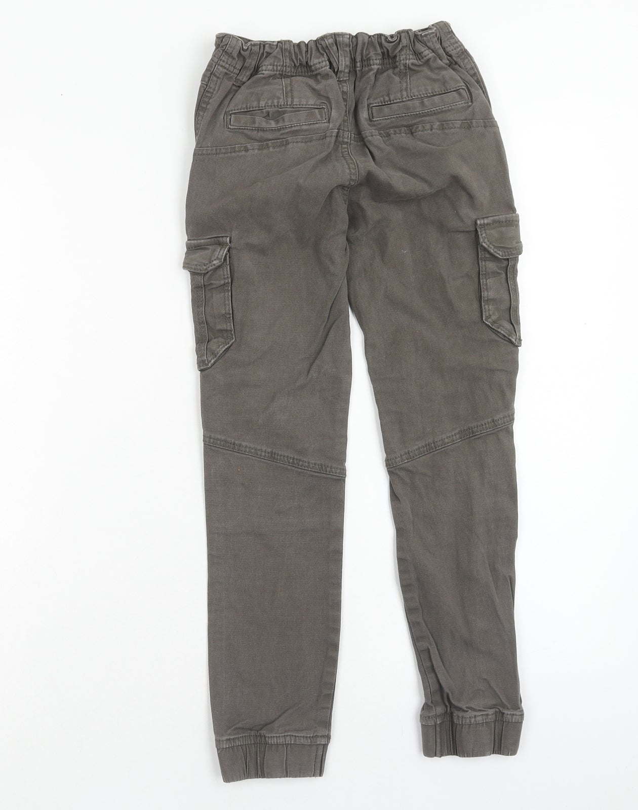 TU Boys Green Cotton Jogger Trousers Size 8 Years Regular Zip
