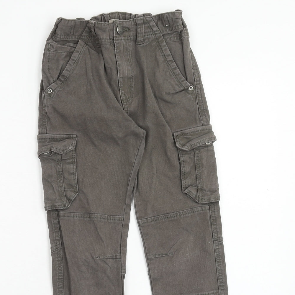 TU Boys Green Cotton Jogger Trousers Size 8 Years Regular Zip