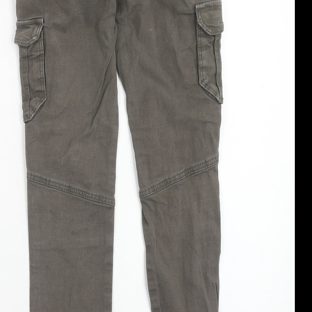 TU Boys Green Cotton Jogger Trousers Size 8 Years Regular Zip