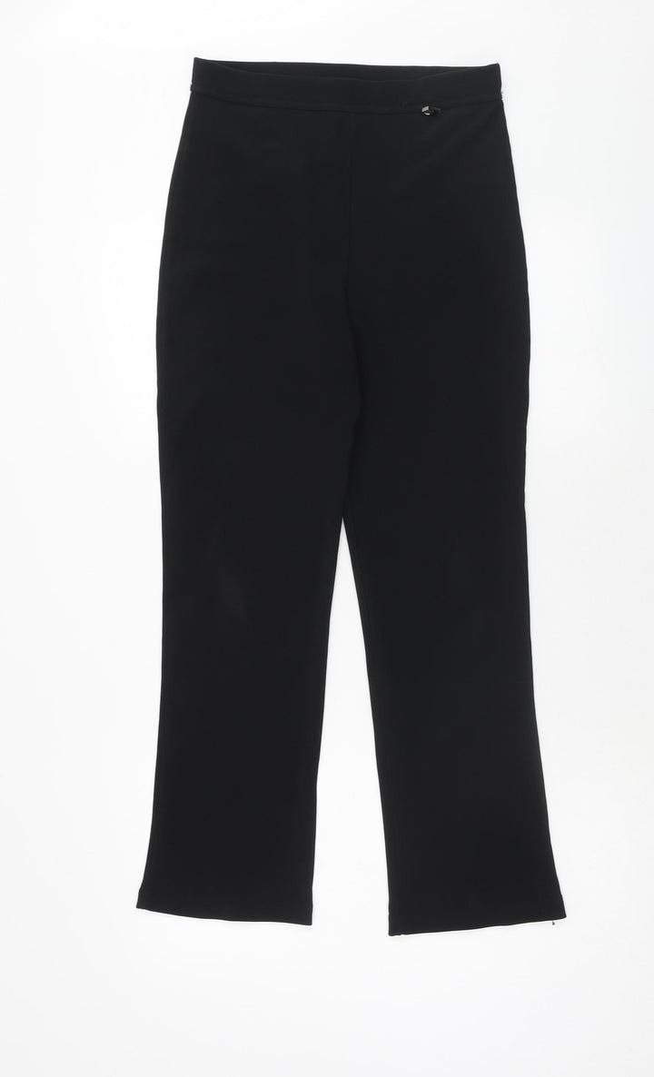 Dorothy Perkins Womens Black Polyester Trousers Size 10 Regular