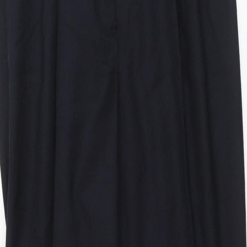Smith Signature Mens Blue Polyester Dress Pants Trousers Size 30 in Regular Zip