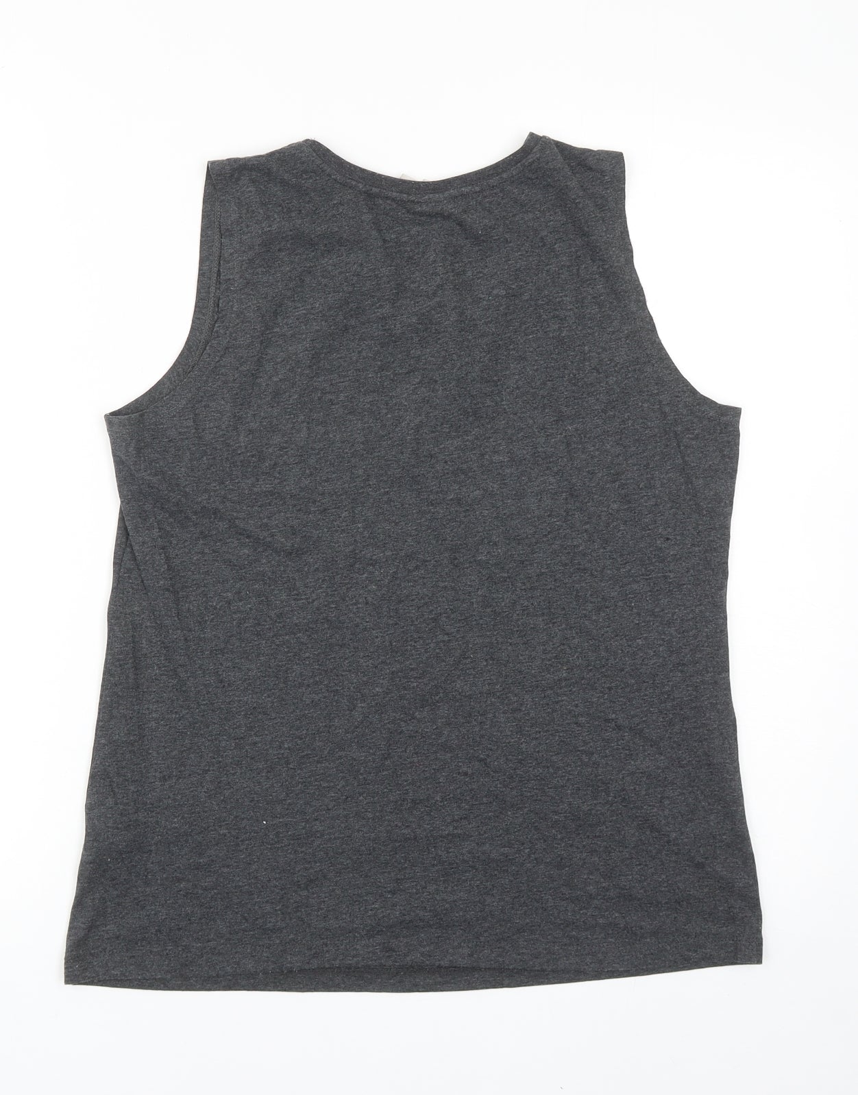 Atmosphere Womens Grey Cotton Basic Tank Size 10 Round Neck - Hakuna Matata