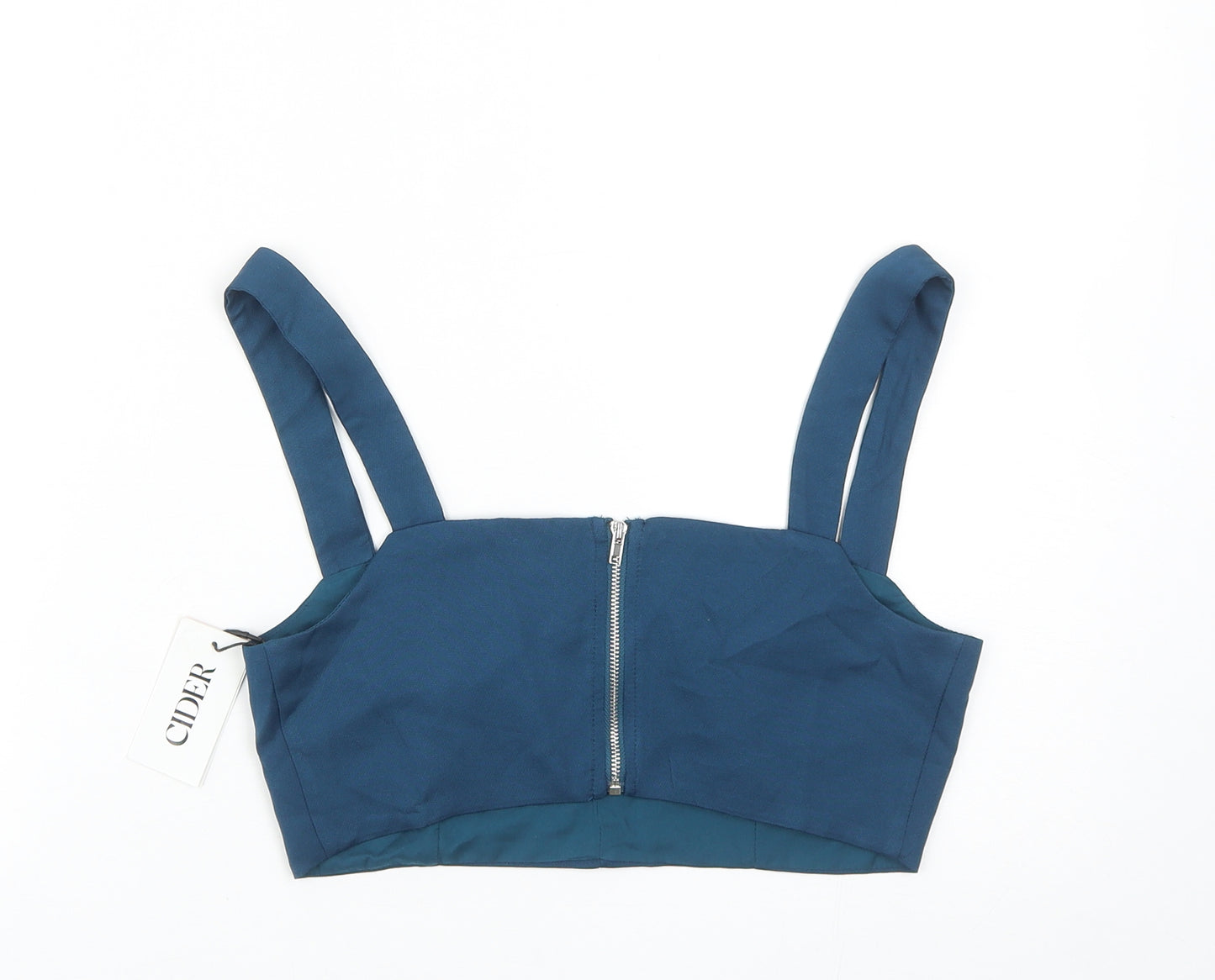 Cider Womens Blue Polyester Cropped Tank Size XS Sweetheart