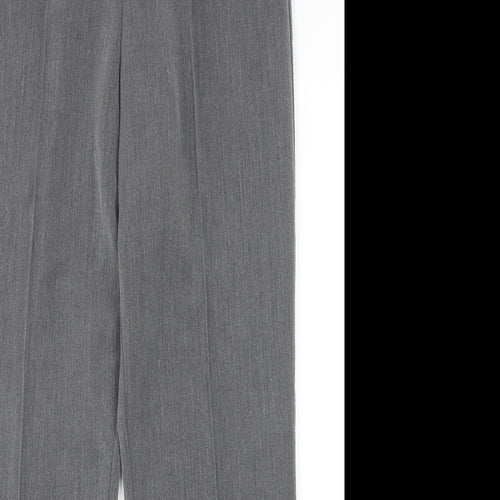 Classic Womens Grey Polyester Dress Pants Trousers Size 12 Regular