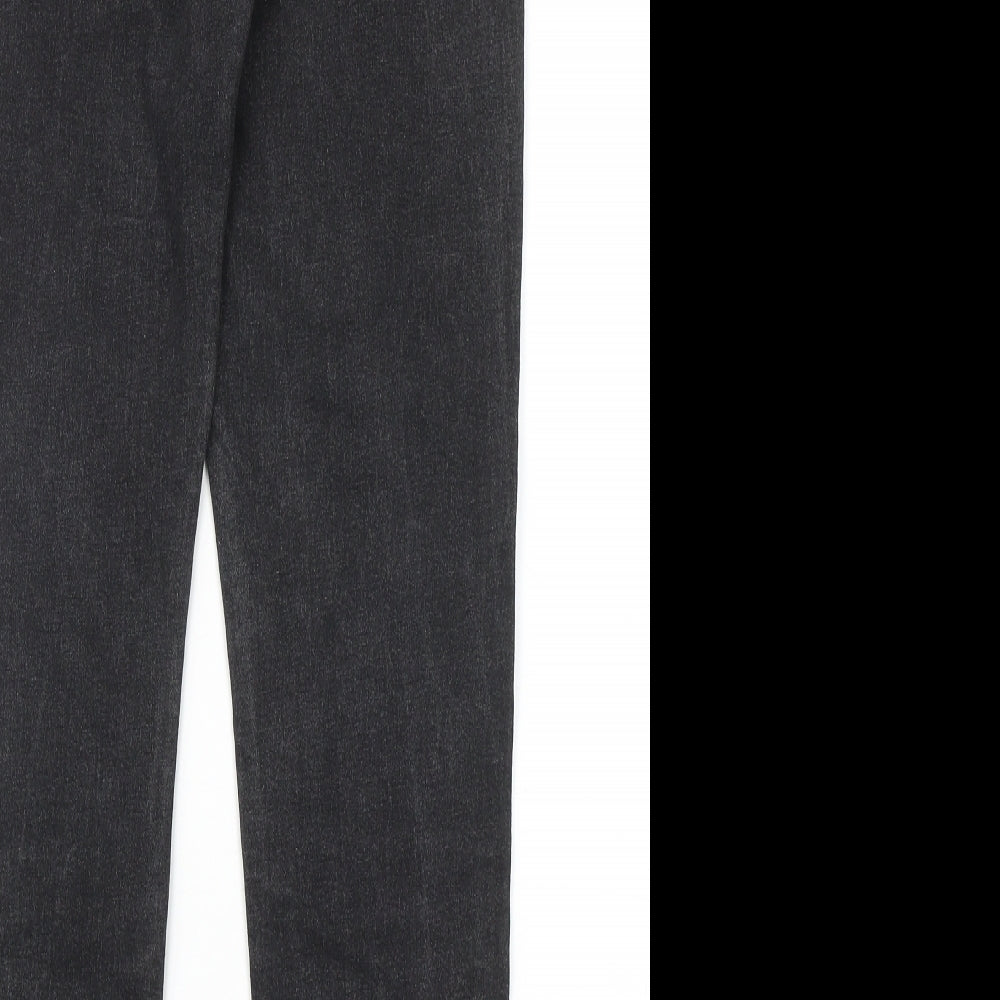 Marks and Spencer Womens Grey Cotton Skinny Jeans Size 12 Regular Zip