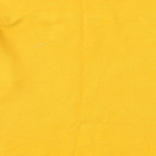 Amo & Roma Womens Yellow Round Neck Viscose Pullover Jumper Size S - Feather
