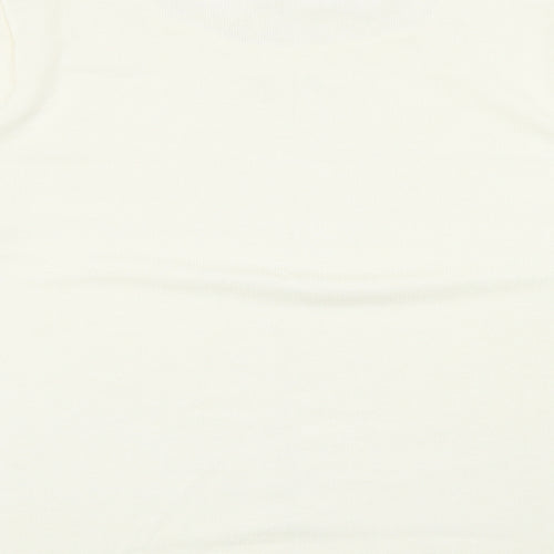 Bonmarché Womens Ivory Square Neck Acrylic Pullover Jumper Size L