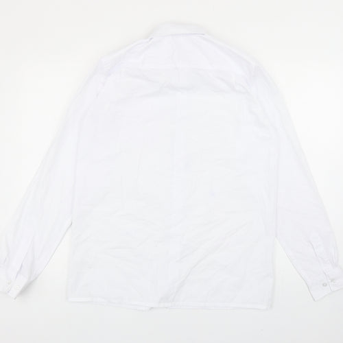 Matalan Boys White Cotton Basic Button-Up Size 16 Years Collared Button