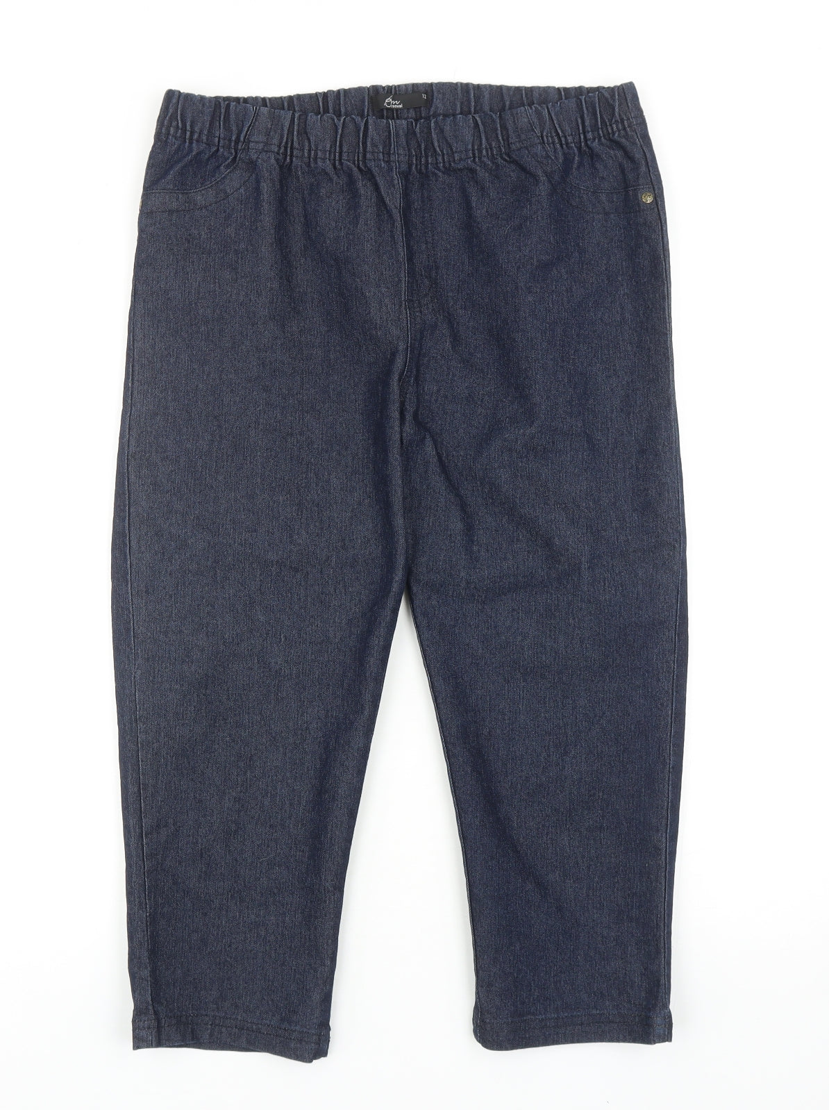 Bonmarché Womens Blue Cotton Cropped Jeans Size 12 Regular