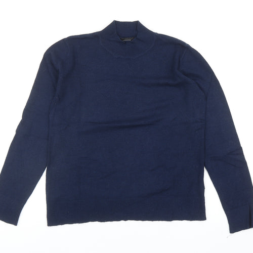 Atmosphere Womens Blue Roll Neck Viscose Pullover Jumper Size 12