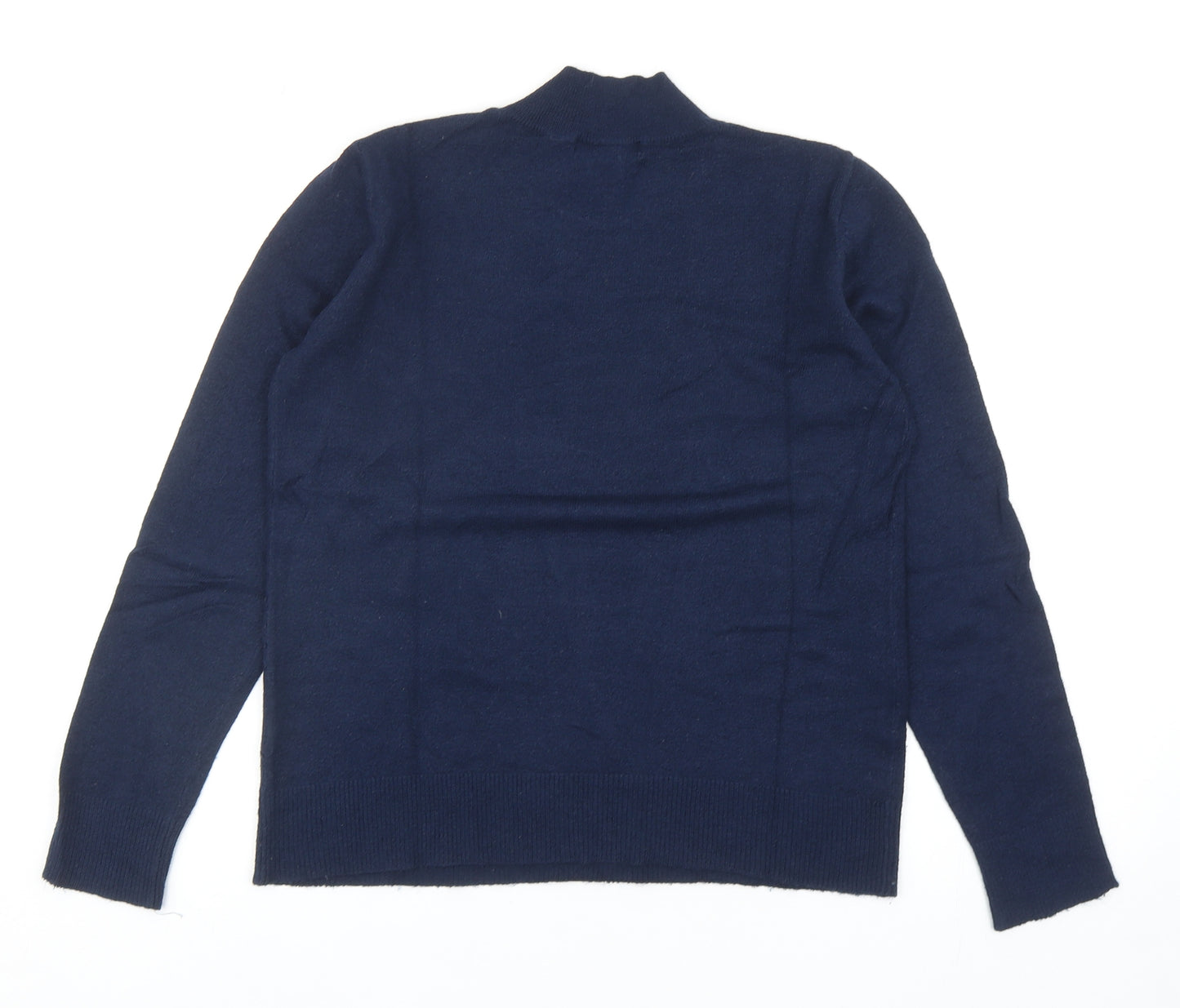Atmosphere Womens Blue Roll Neck Viscose Pullover Jumper Size 12