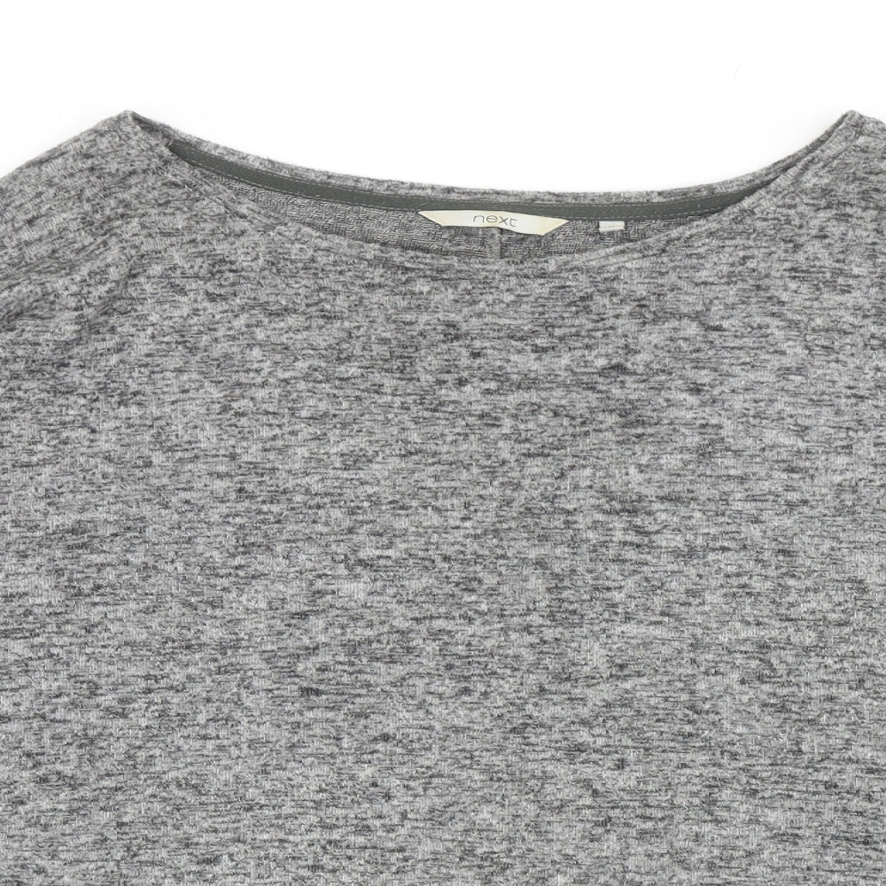 NEXT Womens Grey Round Neck Viscose Pullover Jumper Size 12