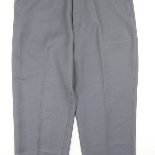 Chums Mens Grey Polyester Dress Pants Trousers Size 40 in Regular Zip