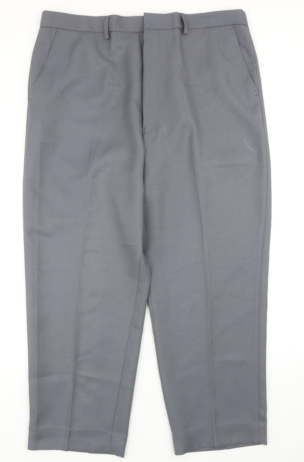Chums Mens Grey Polyester Dress Pants Trousers Size 40 in Regular Zip