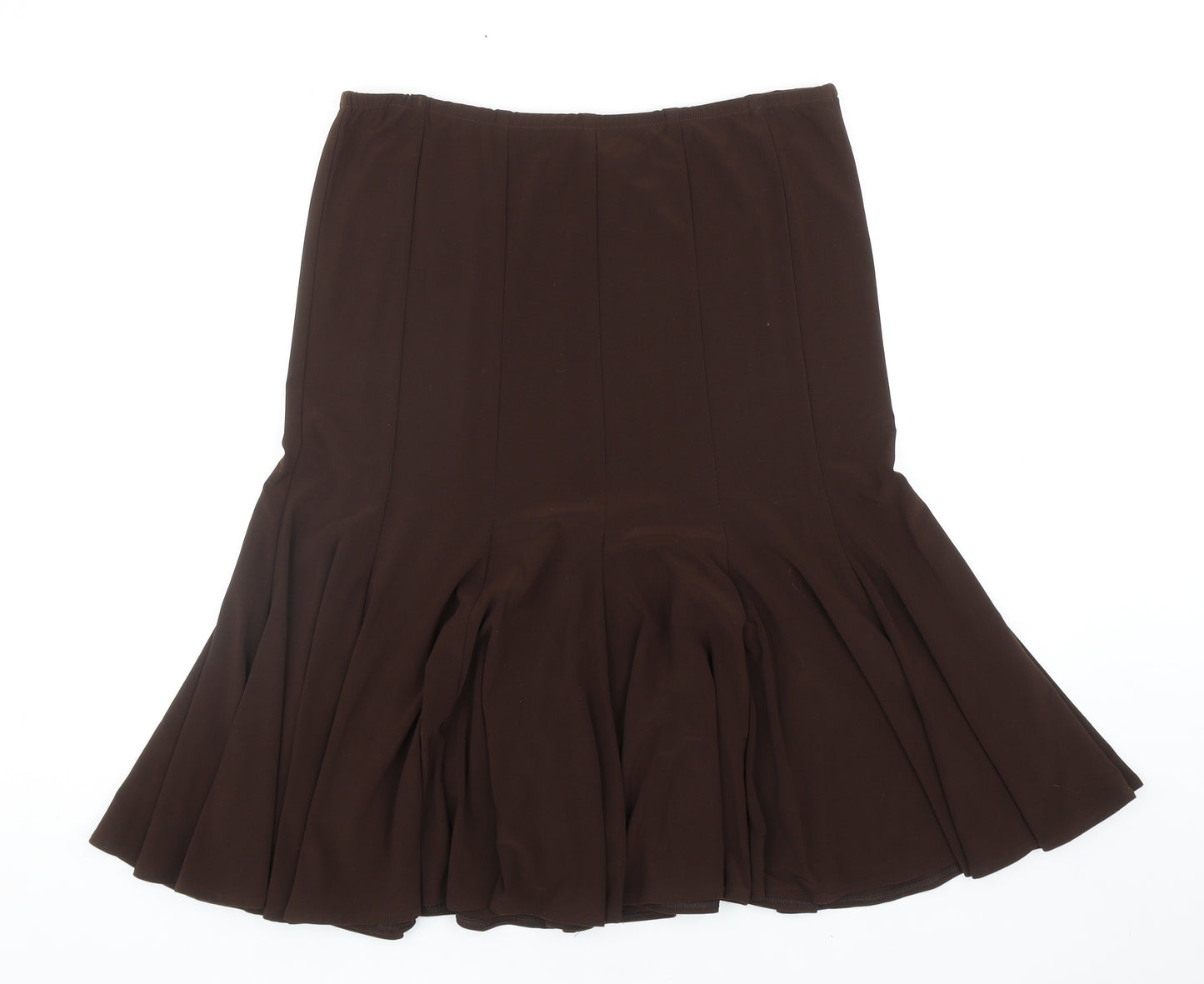 Joseph Ribkoff Womens Brown Polyester Swing Skirt Size 14