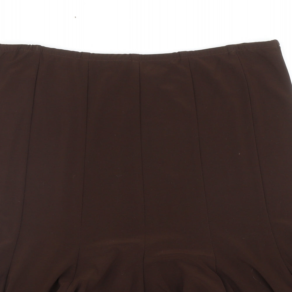 Joseph Ribkoff Womens Brown Polyester Swing Skirt Size 14