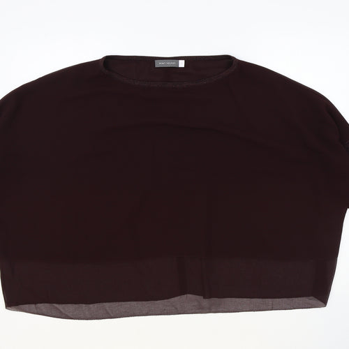 Mint Velvet Womens Purple Viscose Basic T-Shirt Size 12 Round Neck