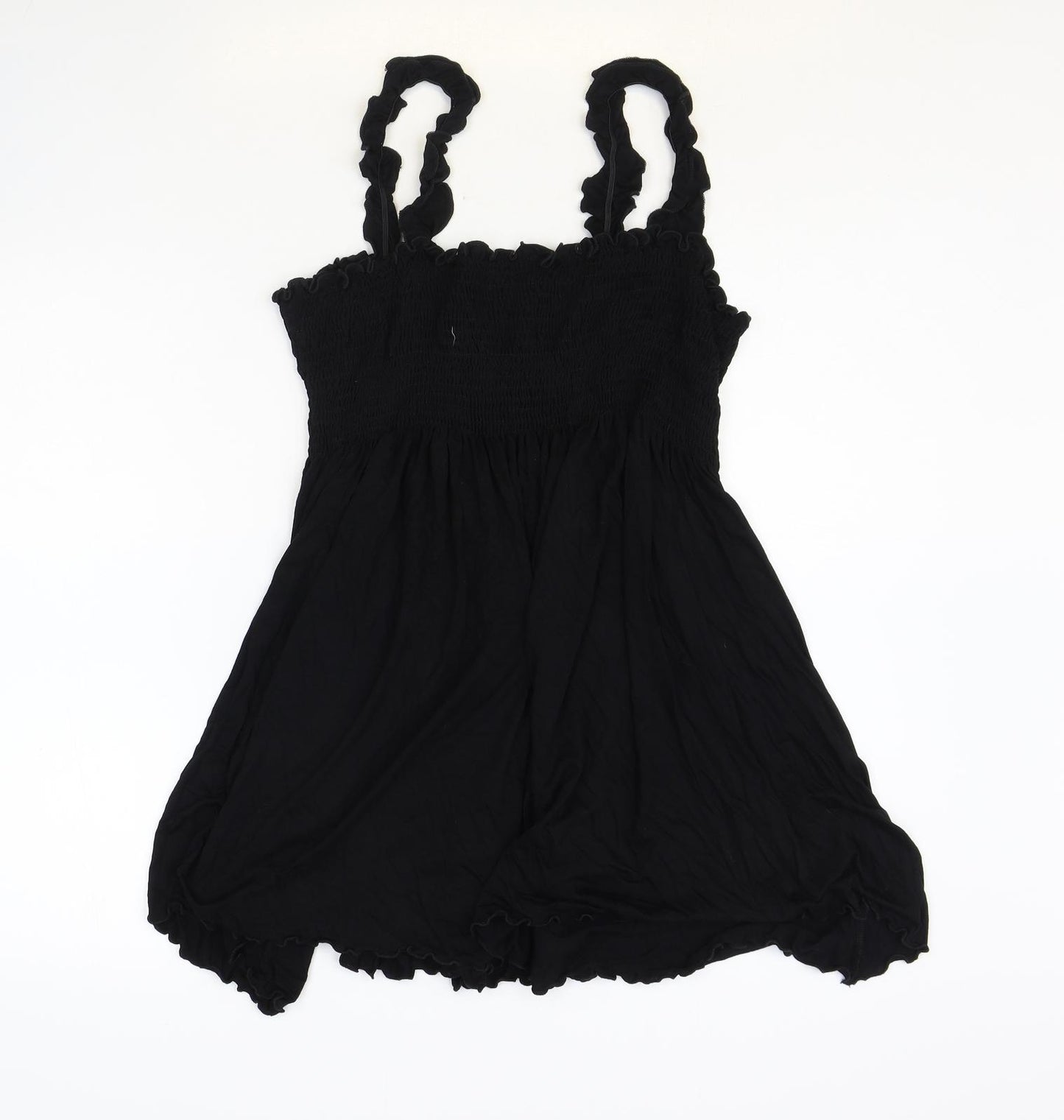 Boohoo Womens Black Polyester Tank Dress Size 22 Square Neck Pullover