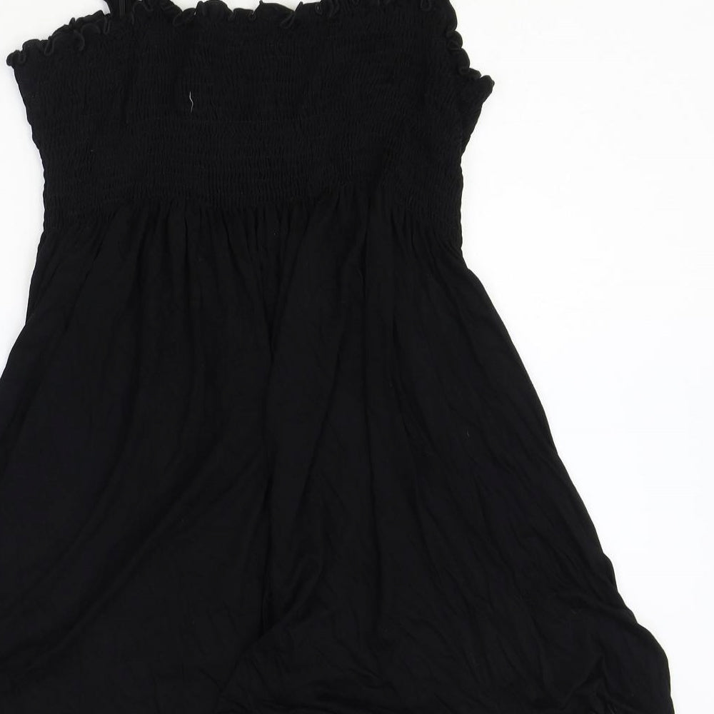 Boohoo Womens Black Polyester Tank Dress Size 22 Square Neck Pullover