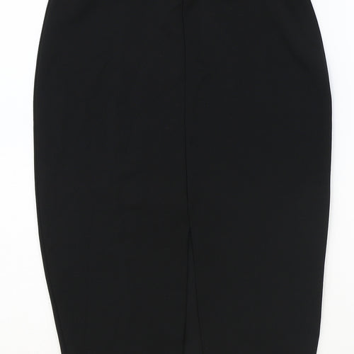 Boohoo Womens Black Polyester Straight & Pencil Skirt Size 8
