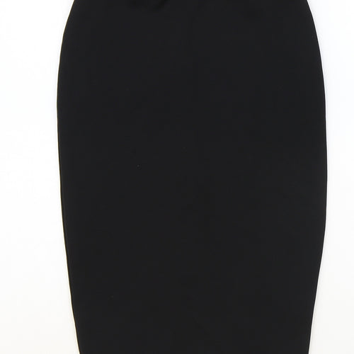 Boohoo Womens Black Polyester Straight & Pencil Skirt Size 8