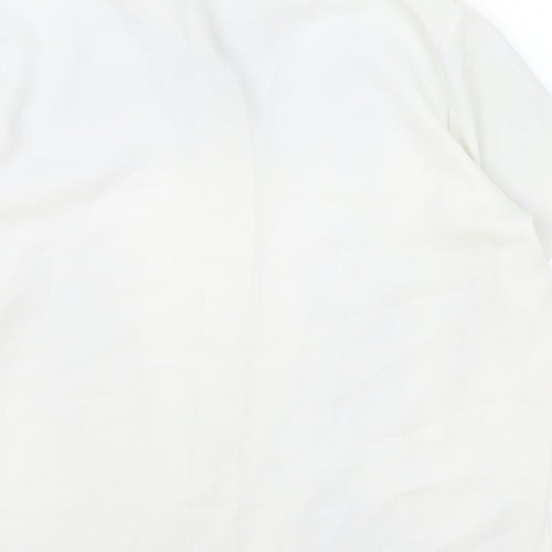 Isabell Womens Ivory Polyester Basic Button-Up Size 18 Collared