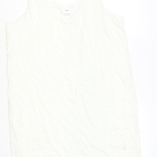 Charli Womens Ivory Polyester Shift Size 14 V-Neck Pullover