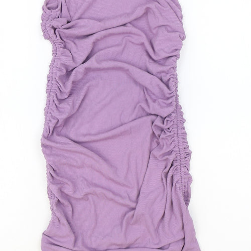 Bailey Rose Womens Purple Rayon Bodycon Size S Round Neck Pullover