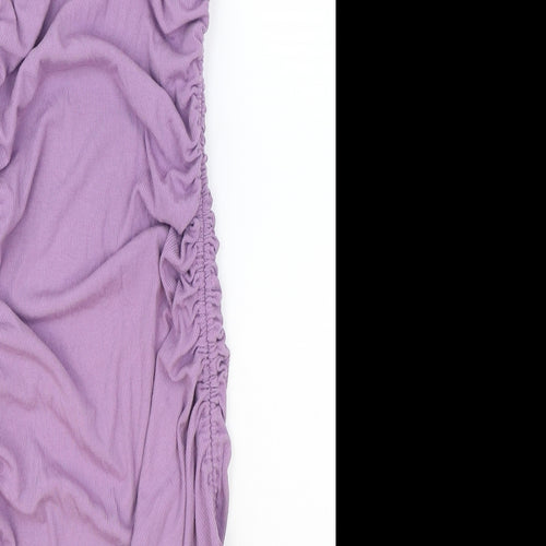 Bailey Rose Womens Purple Rayon Bodycon Size S Round Neck Pullover