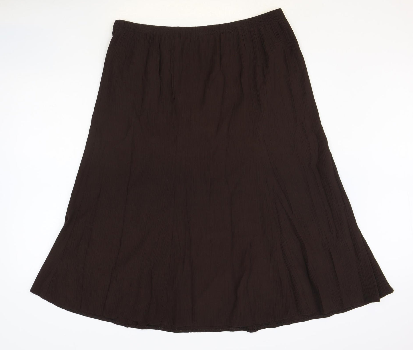 Fashion Extra Womens Brown Polyester Swing Skirt Size 22